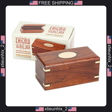 Wooden Puzzle Box with Secret Compartment for Keepsakes and Gifts picture