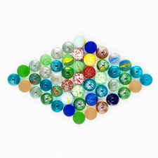 50Pcs 16mm Glass Marbles Multiple Colors Bulk Collection Cat Eye Marble for Boun picture