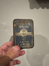 Vintage National Mazda GE Auto Lamps Metal Tin picture