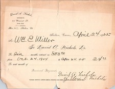 David & Nichols Residence Shelton CT 1905 Antique Letterhead Billhead 5A1 picture