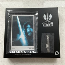 2026 Agoro Star Wars Obi-Wan Kenobi Lightsaber 1/2oz + 5g .999 Silver Set /1000 picture