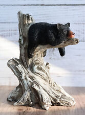 Ebros Lazy Days Of Summer Black Bear Sleeping On Tree Branch Statue picture