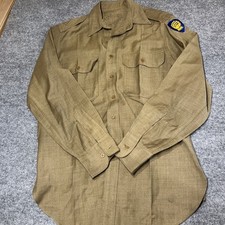 WWII US Army M1937 Wool Shirt 46th Infantry Iron Fist ID'd Vance V-5047 Mint BIN picture