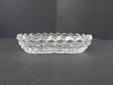 Fostoria * Clear Cut Glass Oblong Relish Tray or Open Butter Dish picture
