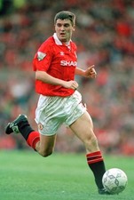 Roy Keane of Manchester United in action at Old Trafford 1994 Old Photo picture