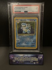Pokemon Card Blastoise 2/102 4th Print Holo PSA 7 Base 1999-2000 ERROR LABEL picture