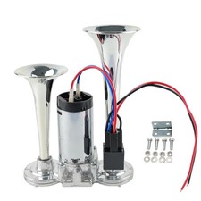 12v 600db Dual-Tone Metal Car Horn Electric Train Air Horn For Truck Car picture