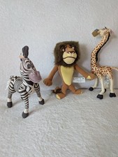 2004 Hasbro Madagascar Plush Set Alex Marty Melman DreamWorks Lot of 3 picture