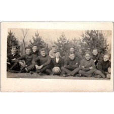 1914 Basketball Team Photo Nils B. Nelson Wood Lake MN c1910 RPPC Postcard AB9 picture