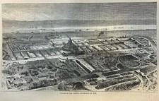 1873 Vienna Austria Vienna Exposition Schonbrunn Stadt Theater illustrated picture
