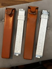 Lot 2 vtg K & E SLIDE RULE + Leather case Eugene Dietzgen CO. + Leather Case picture
