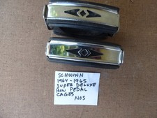 Schwinn 1964 1965 Super Deluxe Large Cap Bow Pedal Cages **NOS** picture