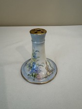 Antique J. Pouyat Limoges Stouffer Hatpin Holder Hand Painted Floral Gold picture