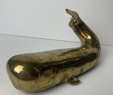 Vintage SARREID Brass Sperm Whale  About 8.25
