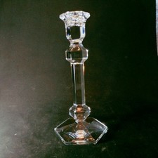 VAL ST LAMBERT GARDINIA CANDLE HOLDER, Cut Lead Crystal, 9 3/8