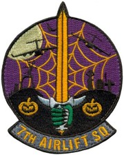 USAF 7th AIRLIFT SQUADRON HALLOWEEN PATCH picture