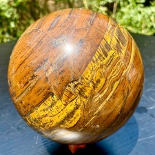 6.1LB  Natural Tiger Eye Stone Crystal Ball Quartz Healing Sphere Décor picture