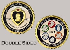 Military Order Of The Purple Heart Mount Scott Chapter 602 Challenge Coin  J#45 picture