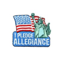 I Pledge Allegiance Liberty America Flag 2 inch Patch AVA0723 F8D9B picture