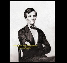 Last Beardless Abraham Lincoln PHOTO Civil War, Presidential Campaign 1860 picture