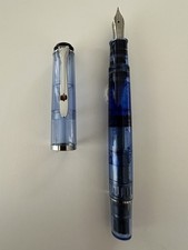 Pelikan M205 Blue Demonstrator 2016 Special Edition Fountain Pen F Nib As-Is picture