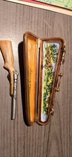 Vtg Limoges France Peint Main Eximious Porcelain Shotgun Case Trinket Box & Gun picture