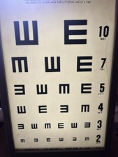Vintage Good-Lite Visual Acuity Eye Chart With 4 Transparent Slides picture
