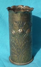 WWI 1916 TRENCH ART BRITISH 1941 SCOTTISH THISTLE picture