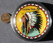 1900-10s Hershey Pennsylvania DOUBLE Native American Indian domed paperweight--- picture