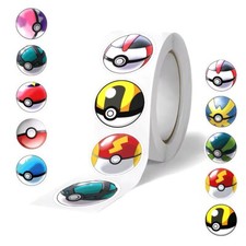 Pokemon Pokeball Sticker Roll Lot of 500pcs NEW picture
