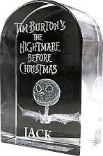 JACK SKELLINGTON Nightmare Before Christmas TOMBSTONE ACRYLIC GLASS PAPERWEIGHT picture