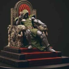 Dr. Doom Throne Resin Sculpture Statue Model Kit Fantastic Four Unpainted/Unass picture