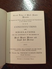 1955 Grand Lodge of Mark Master Masons Constitution  Freemasonry masonic/575 picture