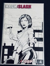 KILLERS Hack/Slash DDP series No. 4 Variant Sketch Black And White SIGNED picture