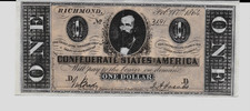 1962 Civil War News A&BC Trading Card ONE DOLLAR 3691 excellent condition picture