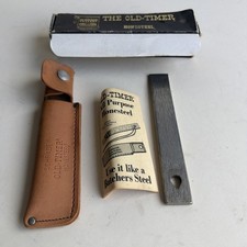 Schrade Old Timer HS1 Honesteel Knife Sharpener and Honing Steel Leather Sheath picture