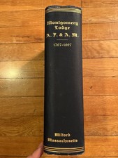 ANTIQUE 1899 Montgomery Lodge AF & AM Milford Massachusetts Masonic Lodge picture