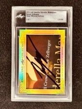 Renee Zellweger 2015 Leaf Cut Signature 1/1 signed card slab JSA Bridget Jones picture