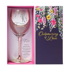 Pavilion Amazing Friend 19 oz Stemmed Wine Glass Bestie BFF picture