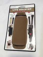Nite Ize Lite Holster Stretch Flashlight Rugged 360° Rotating Clip Fits Most Tan picture