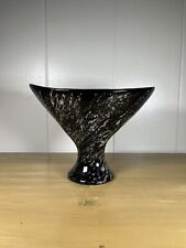 Vintage Pedestal Ikebana Pottery Vase & Lead Frog Glazed Japanese Mcm Footed picture