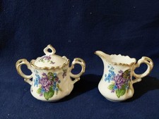 Vtg. Lefton China Cream & Sugar Set - Spring Boquet Pattern - #4581 picture