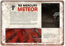 1963 Ford Mercury Meteor Vintage Auto Ad Retro Look Metal Sign AM4066 picture
