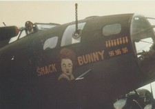 Frank Walls and B17F Shack Bunny of 385th BG  WW2 WWII Re-Print 4x6 picture