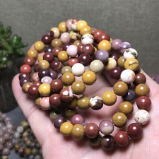 5Pcs Wholesal Natural Polish egg yolk stone bracelets Crystal ball sphere 8mm picture