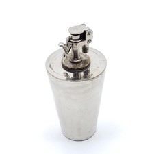 Rare c.1930 Quercia Eclair French Art Deco Chrome Cocktail Shaker Table Lighter picture