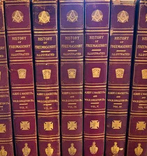 History of Freemasonry Illustrated Mackey & Singleton Vol I-V Book Set picture