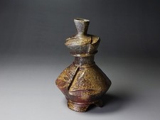 Kenji Takenaka (b. 1957) Sculptural Bizen Sake Bottle Tokkuri picture