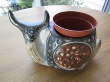 Vintage Ardco Dallas Ceramic Snail Planter Mid Century Glazed Pottery Japan picture