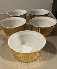 5Vintage Ramekin Golden Glo Number 839 By Hall China Made In USA MINT CONDITION picture